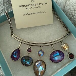 Touchstone Crystal Necklace with Purple and Blue Accents